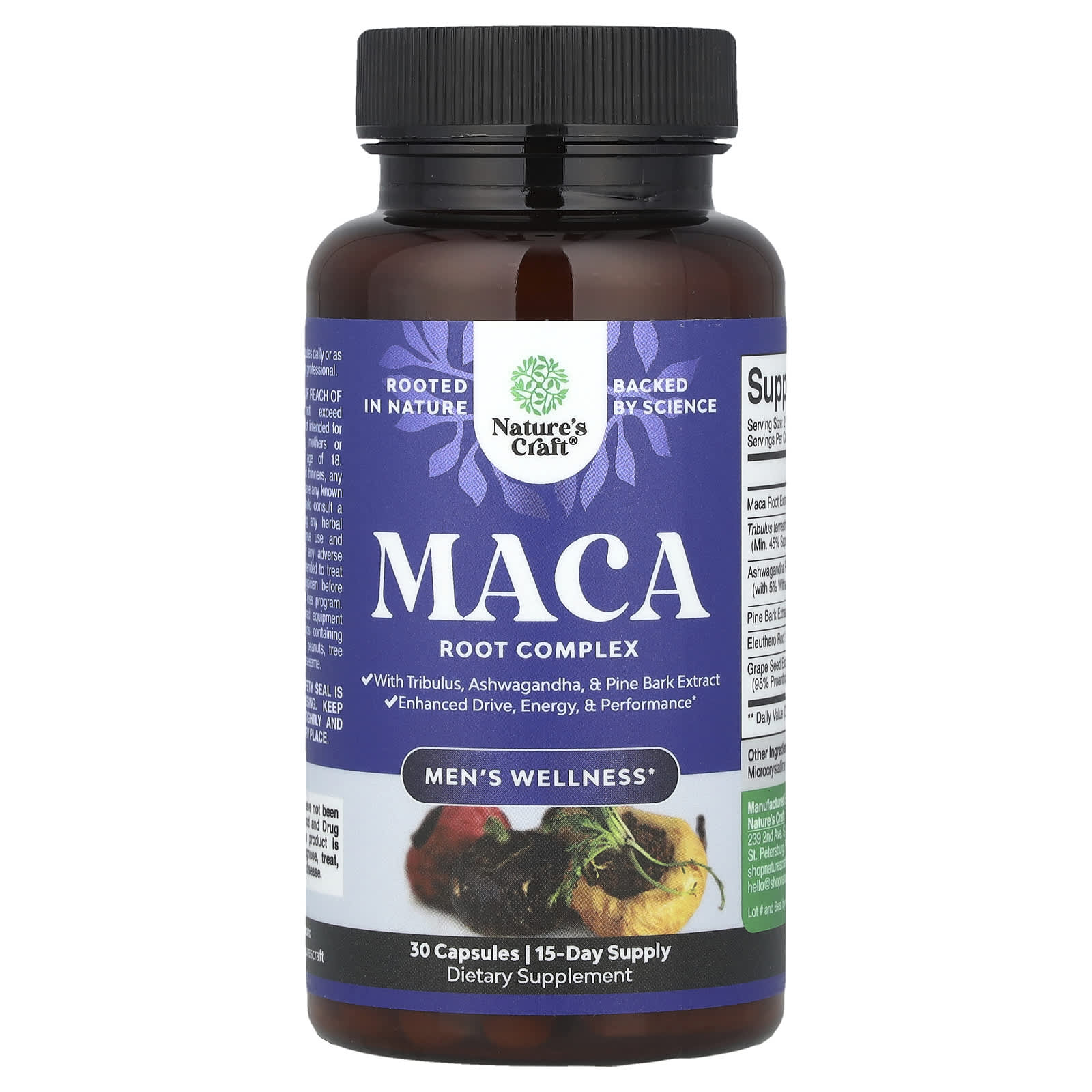 Nature's Craft, Men's Wellness, Maca Root Complex, 30 Capsules - Image 1