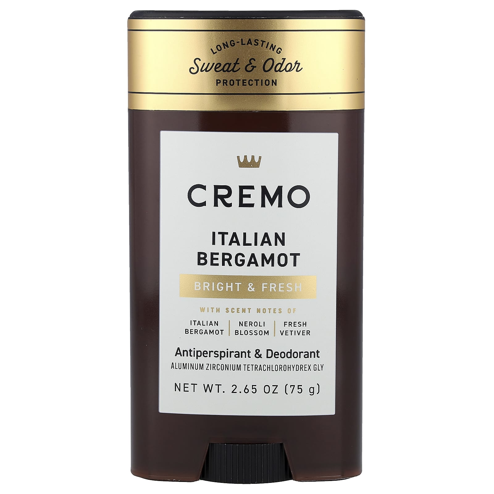Cremo Italian Bergamot Antiperspirant & Deodorant, 2.65 oz (75 g) - Image 1