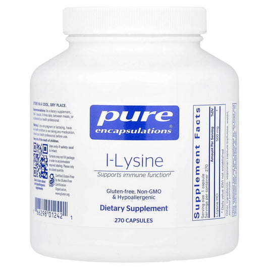Pure Encapsulations, L-Lysine, 270 Capsules (500 mg per Capsule) - Image 1
