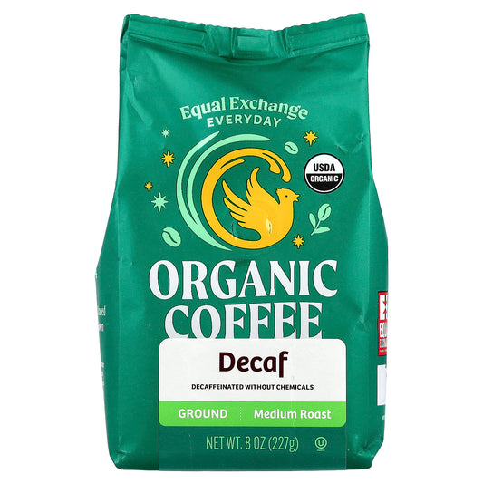 Decaf Organic Coffee, Medium Roast, Fair Trade, 100% Arabica, 8 oz - Image 1
