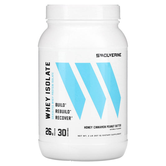 Swolverine, Whey Isolate, Honey Cinnamon Peanut Butter, 2 lb (907 g) - Image 1