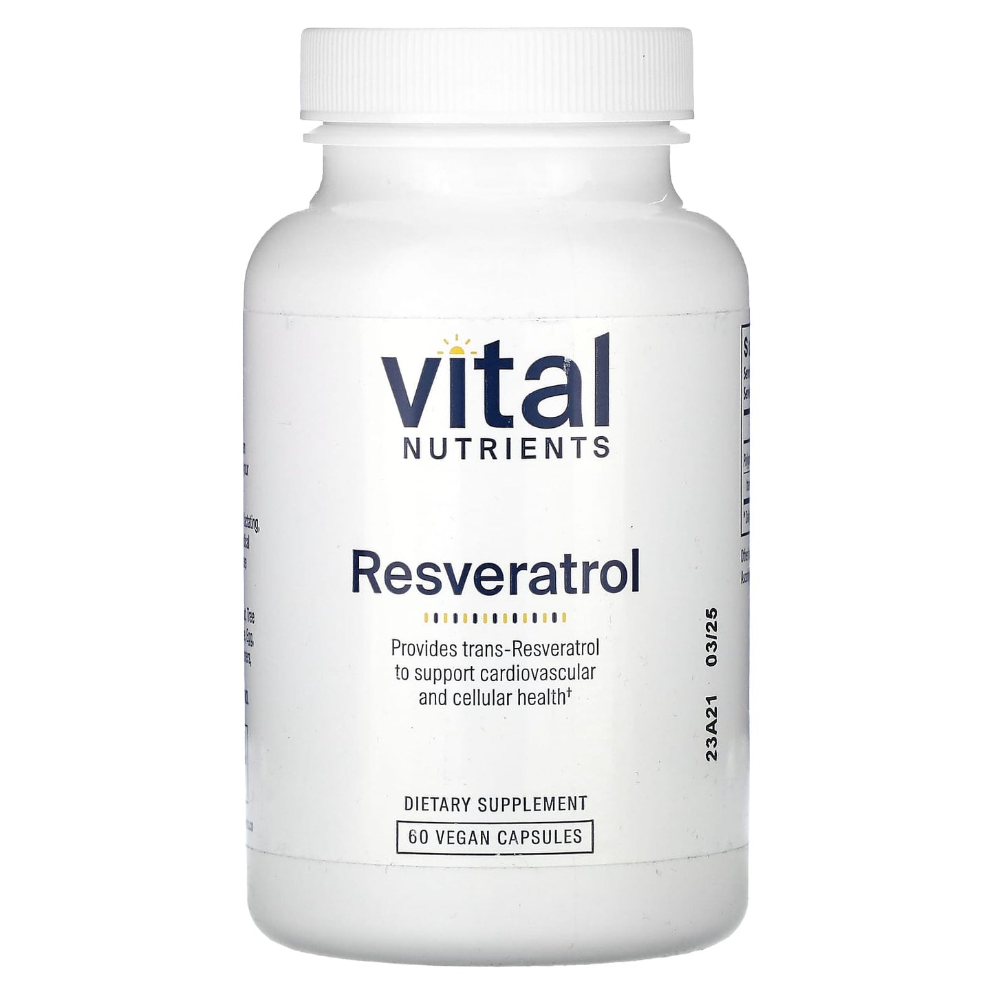 Vital Nutrients, Resveratrol, 60 Vegan Capsules - Image 1