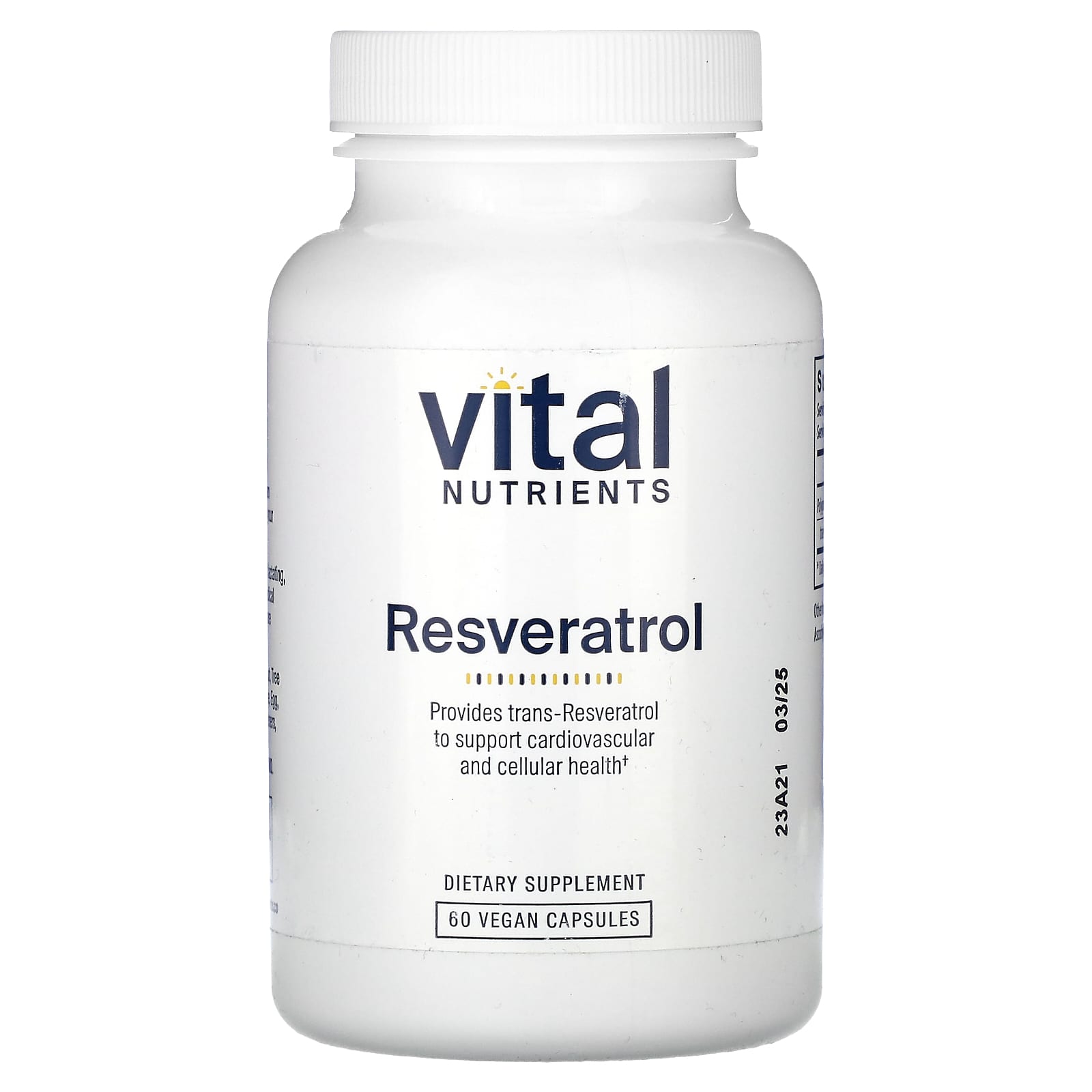 Vital Nutrients, Resveratrol, 60 Vegan Capsules - Image 1