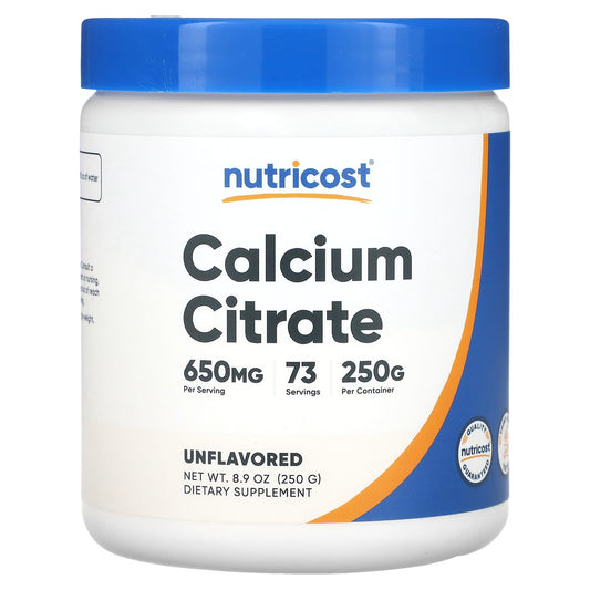 Nutricost, Calcium Citrate, Unflavored, 8.9 oz (250 g) - Image 1
