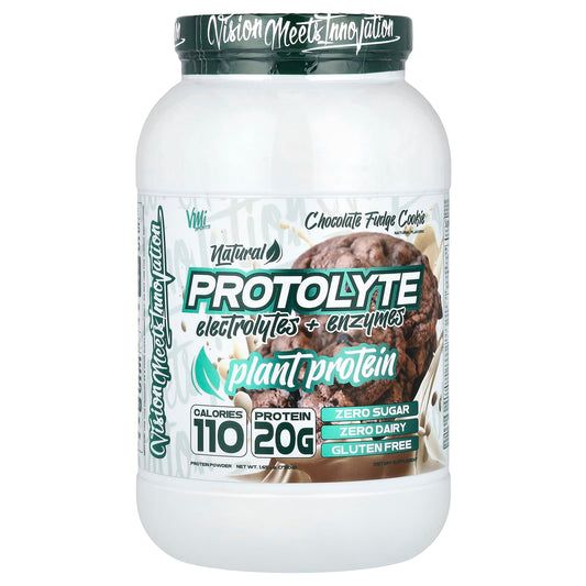 VMI Sports, ProtoLyte, Plant Protein Powder, Chocolate Fudge Cookie, 1.65 lb (750 g) - Image 1