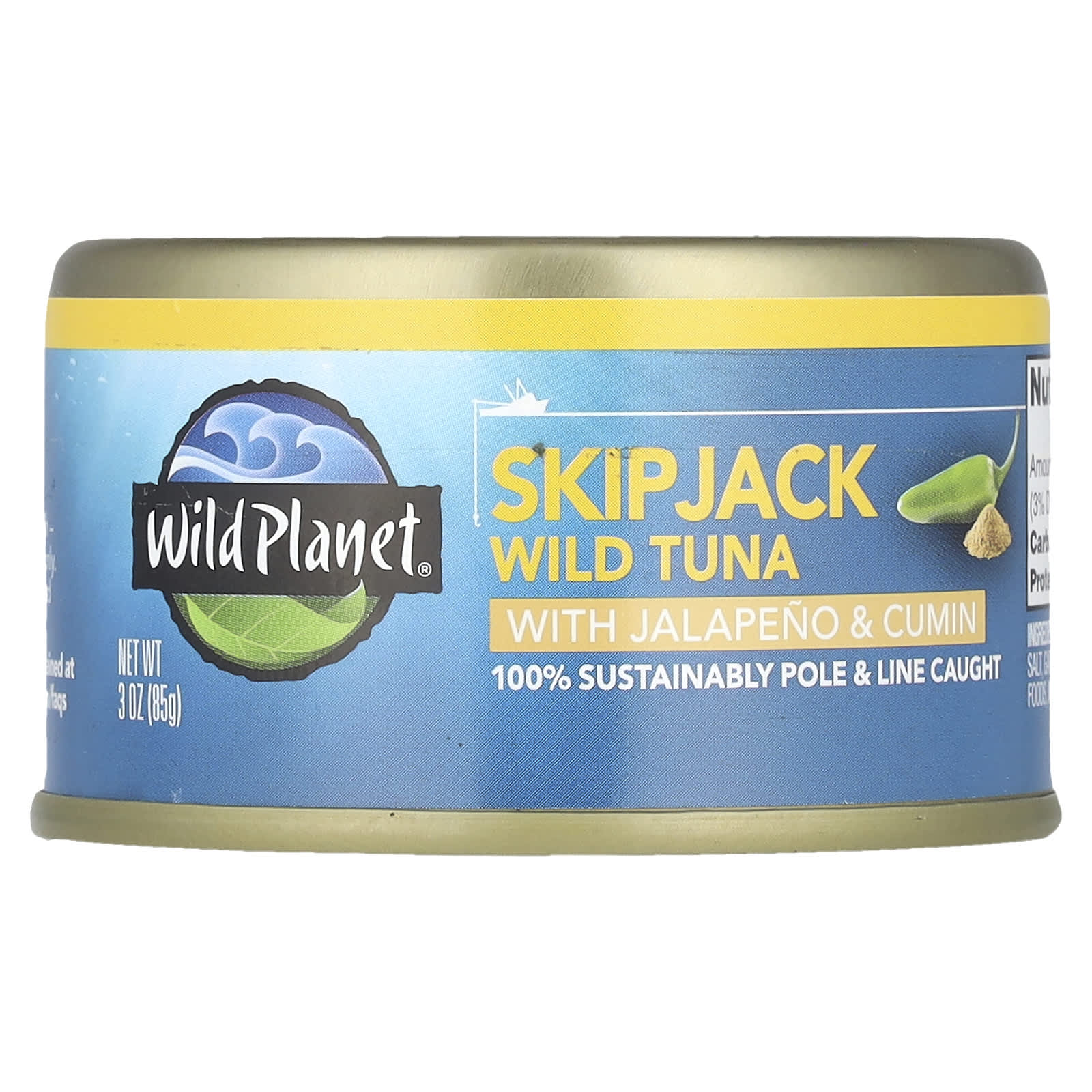 Wild Planet, SkipJack Wild Tuna with Jalapeno & Cumin, 3 oz (85 g) - Image 1