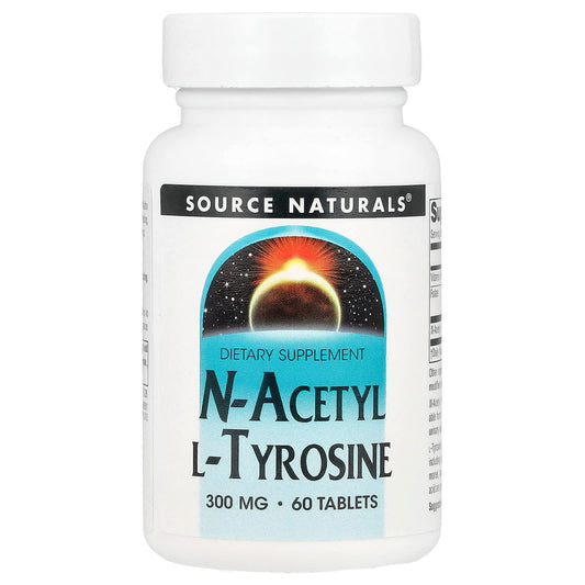 Source Naturals, N-Acetyl L-Tyrosine, 300 mg, 60 Tablets - Image 1