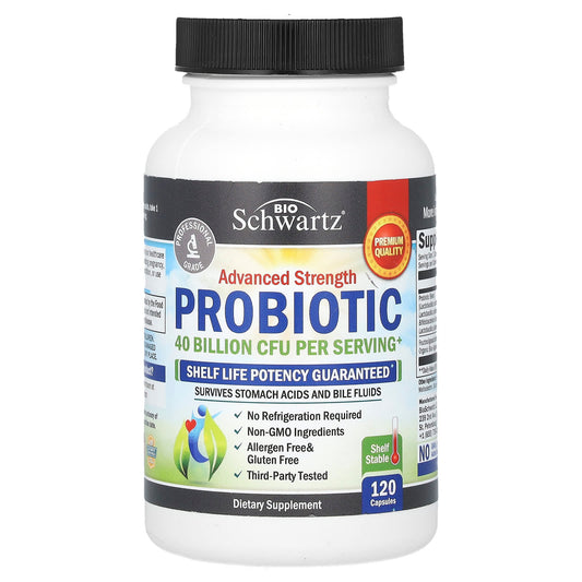 Advanced Strength Probiotic Supplement - 120 Capsules for Gut Health - Image 1