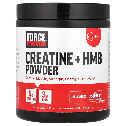 Force Factor Creatine + HMB Powder - Unflavored Lean Muscle Supplement - Image 1