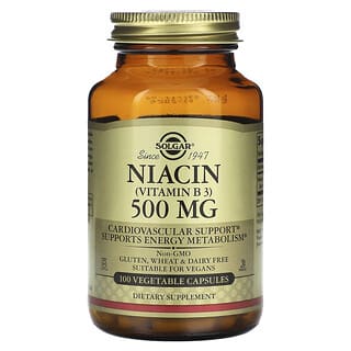 Solgar Niacin Vitamin B3 500mg 100 Veg Capsules