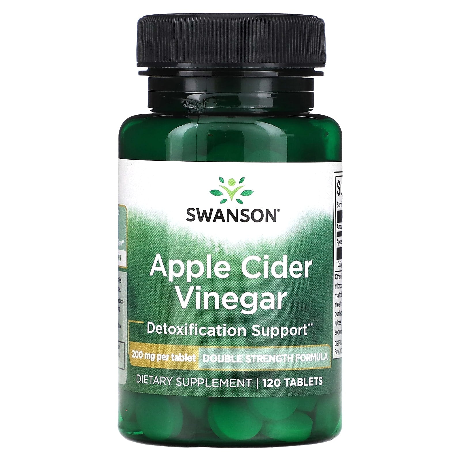 Swanson, Apple Cider Vinegar, 200 mg, 120 Tablets - Image 1