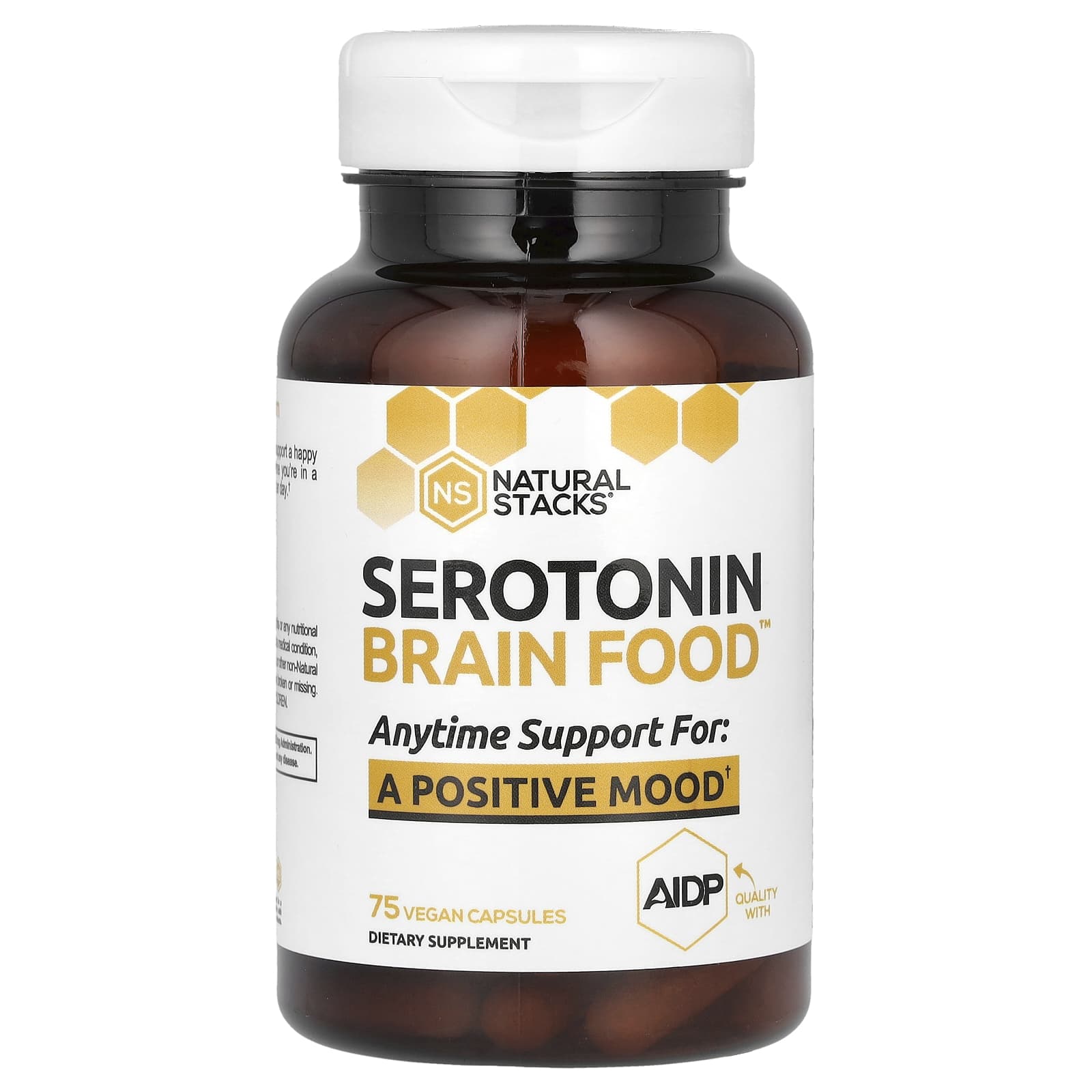 Natural Stacks, Serotonin Brain Food , 75 Vegan Capsules - Image 1