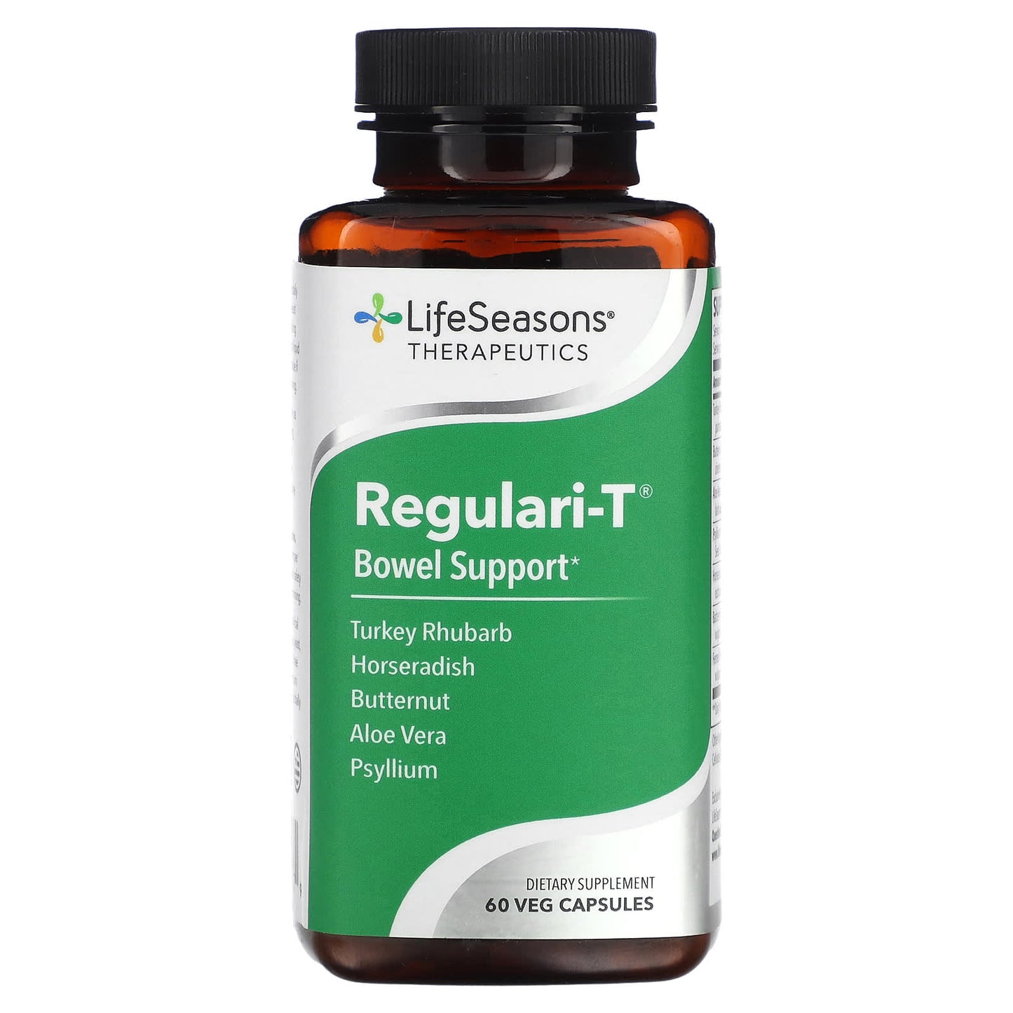 LifeSeasons, Regulari-T, Bowel Support, 60 Veg Capsules - Image 1