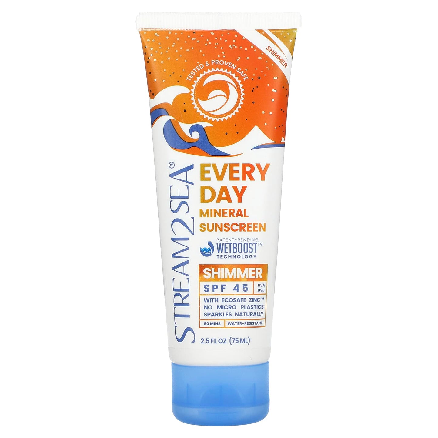 Stream2Sea, Every Day Mineral Sunscreen, Shimmer, SPF 45, 2.5 fl oz (75 ml) - Image 1