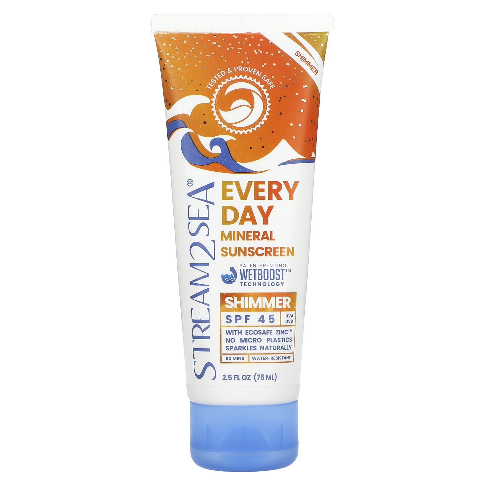 Stream2Sea, Every Day Mineral Sunscreen, Shimmer, SPF 45, 2.5 fl oz (75 ml) - Image 1