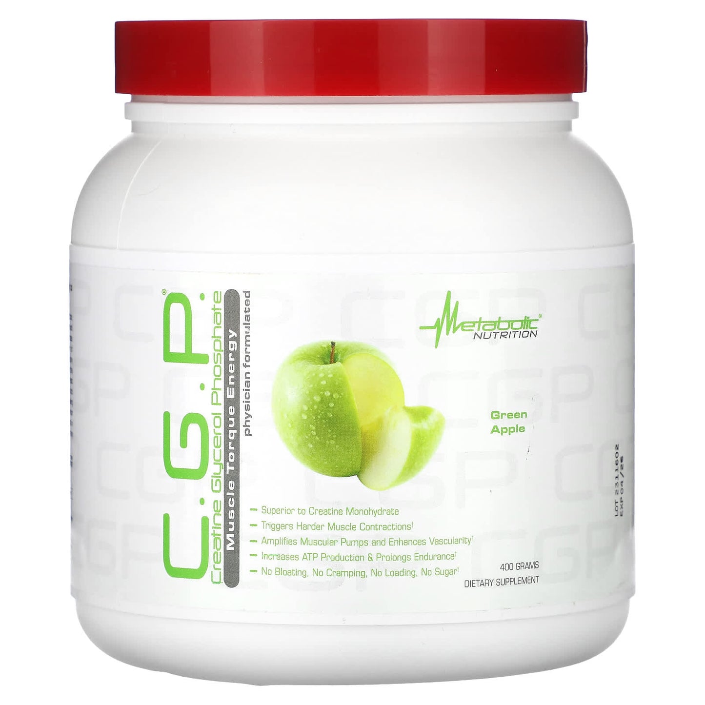 Metabolic Nutrition, C.G.P., Green Apple, 400 g - Image 1