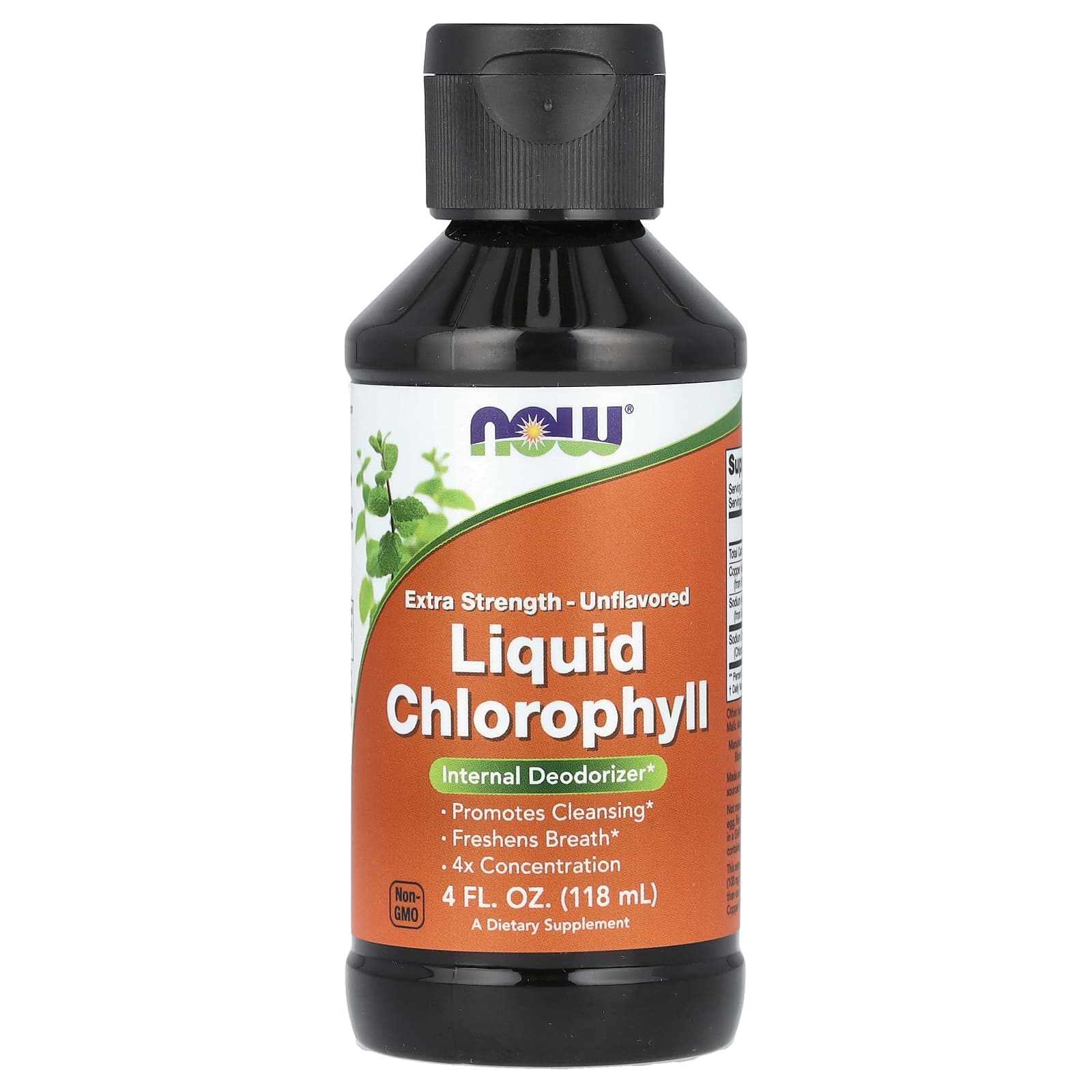 NOW Foods, Liquid Chlorophyll, Extra Strength, Unflavored, 4 fl oz (118 ml) - Image 1