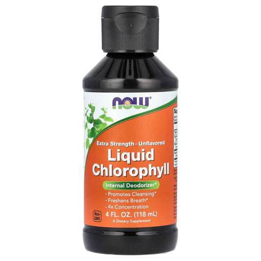 NOW Foods, Liquid Chlorophyll, Extra Strength, Unflavored, 4 fl oz (118 ml) - Image 1