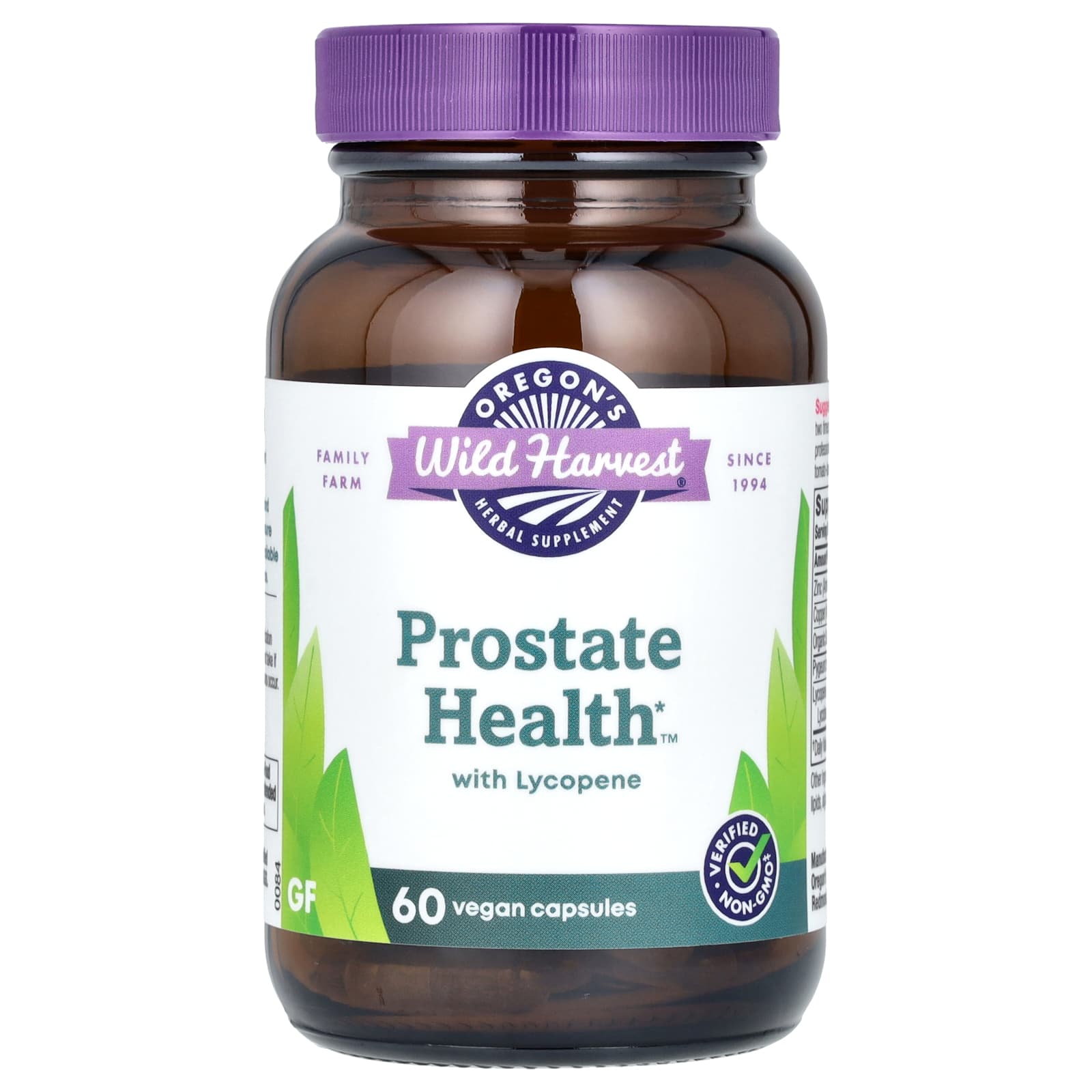 Oregon's Wild Harvest, Prostate Health with Lycopene, 60 Vegan Capsules - Image 1