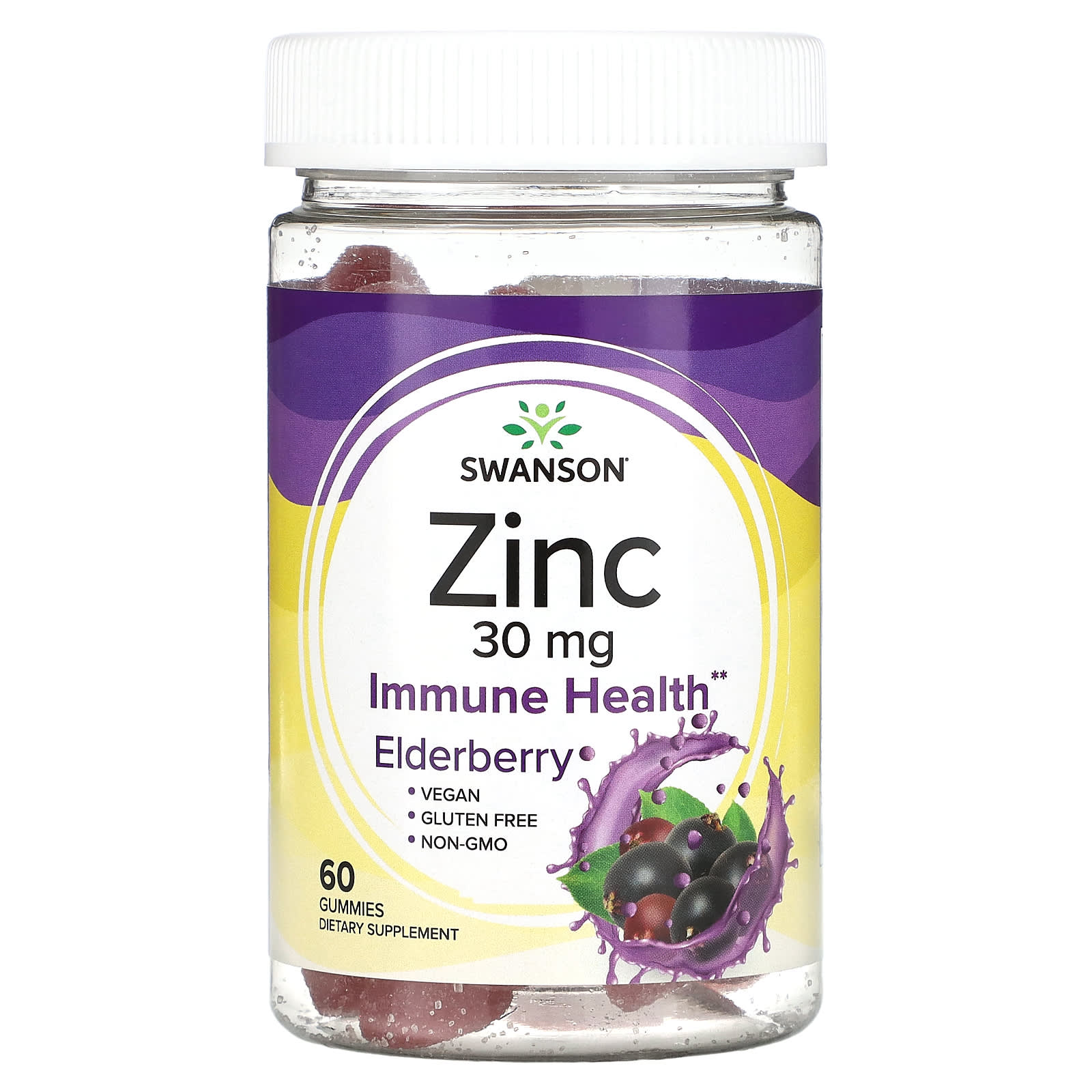 Swanson, Zinc Gummies, 30 mg, 60 Gummies - Image 1