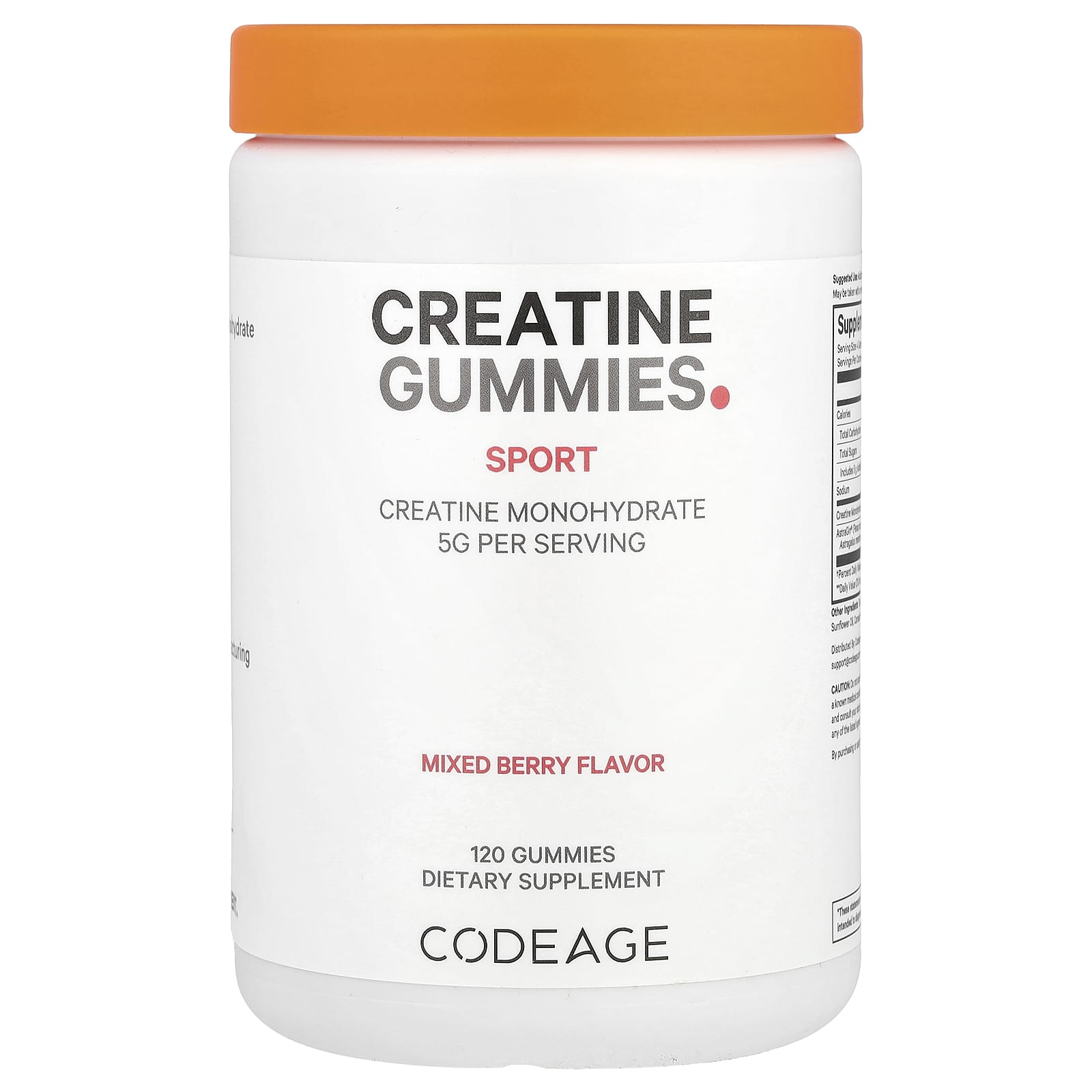 Boost Muscle Strength with Codeage Creatine Gummies, 5000mg, Mixed Berry - Image 1