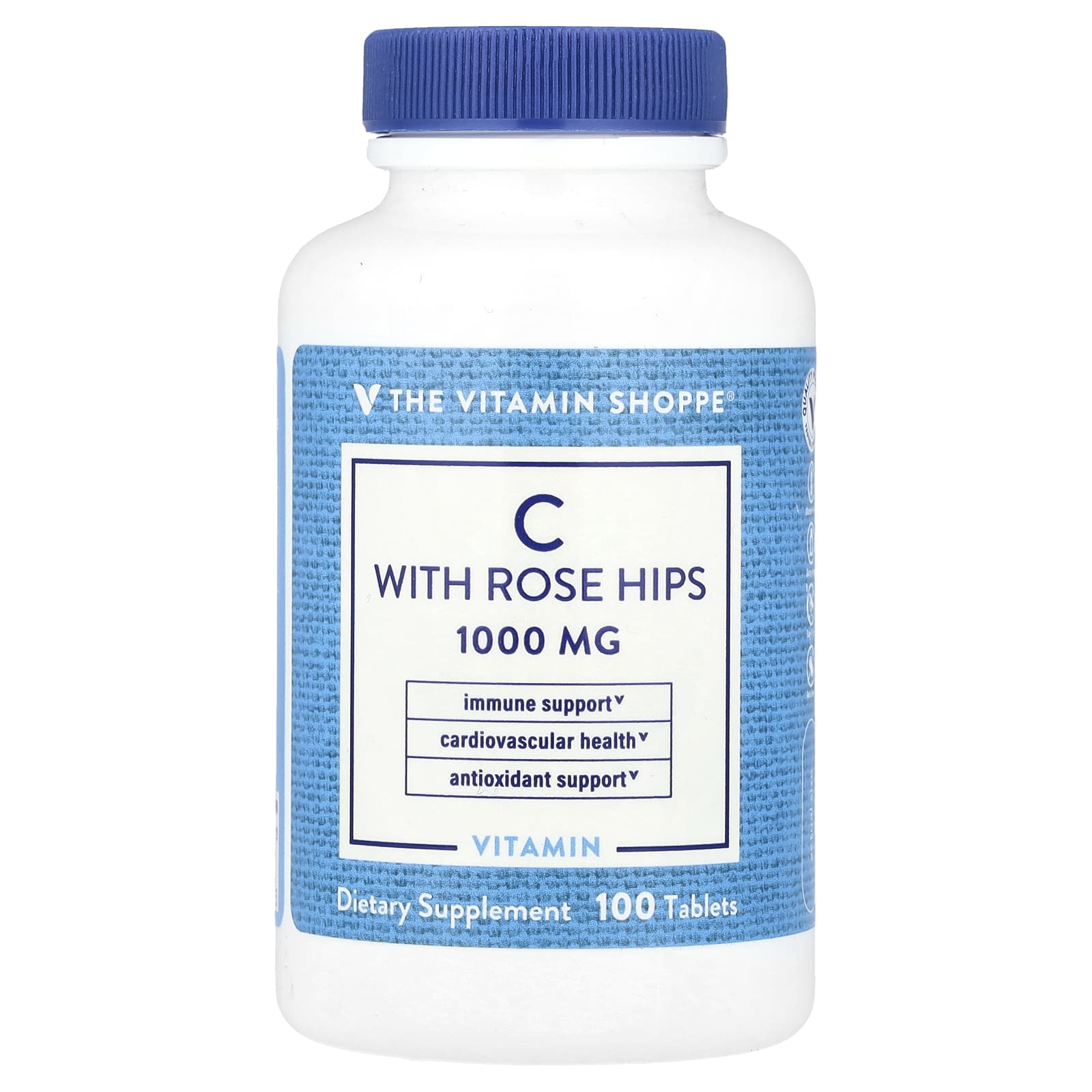 The Vitamin Shoppe, Vitamin C With Rose Hips, 100 Tablets - Image 1