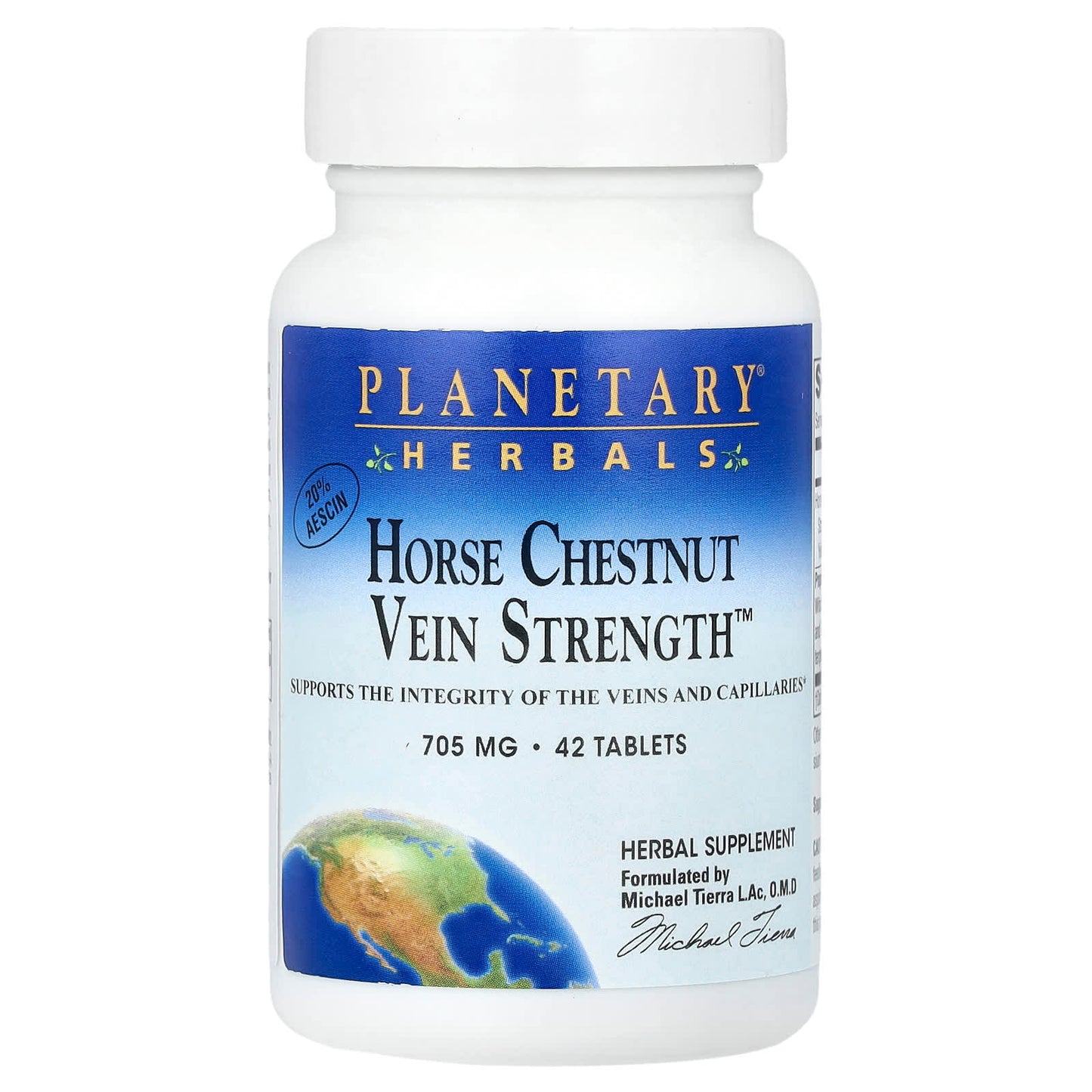 Planetary Herbals, Horse Chestnut Vein Strength™, 42 Tablets - Image 1