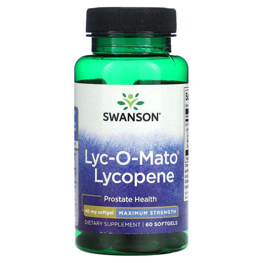 Swanson, Lyc-O-Mato Lycopene, Maximum Strength, 40 mg, 60 Softgels - Image 1