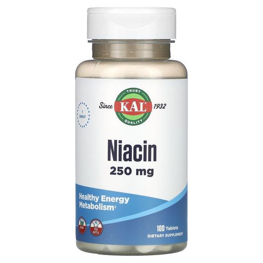 Boost Your Energy with KAL Niacin 250mg - 100 Tablets - Image 1