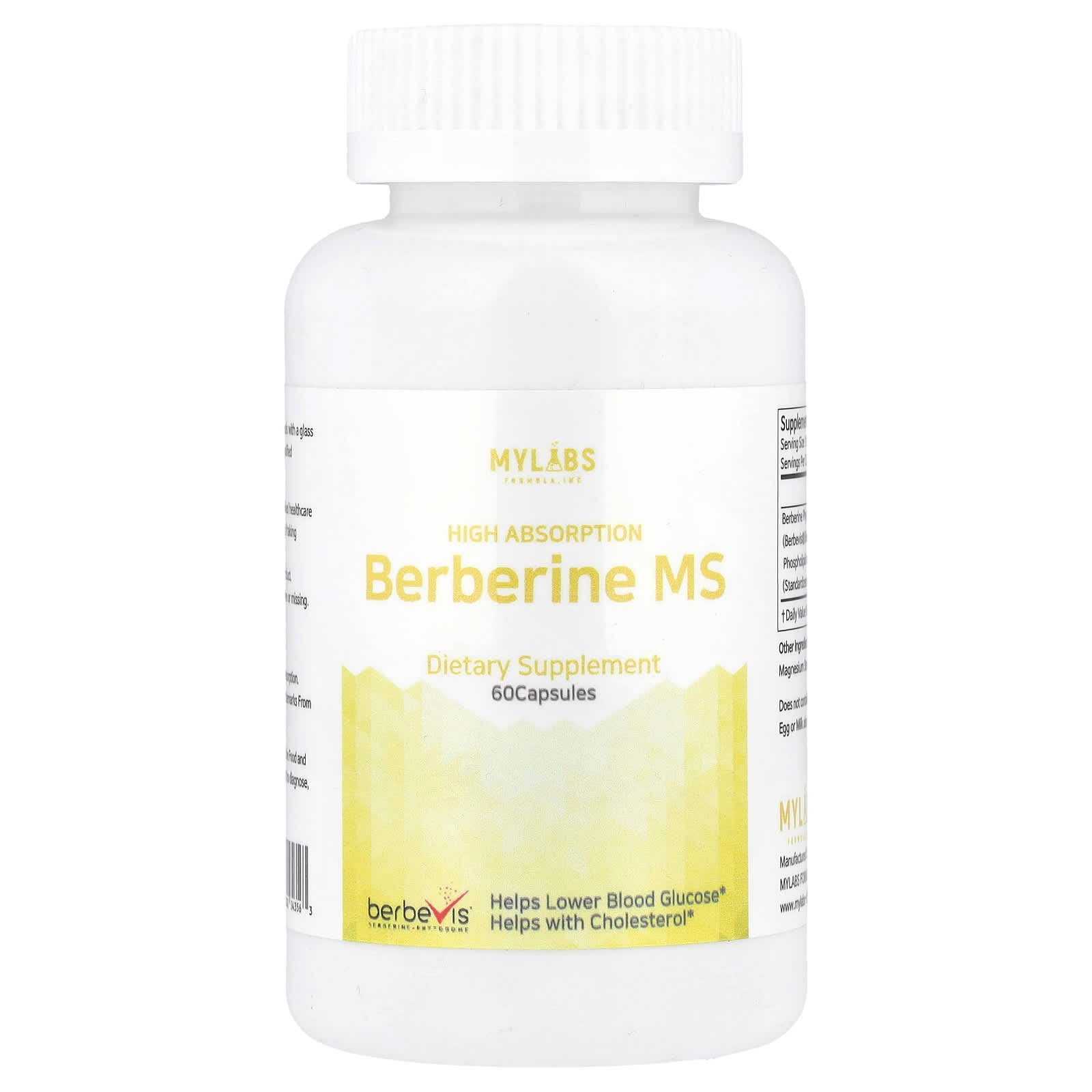 Mylabs, Berberine MS, High Absorption, 550 mg, 60 Capsules - Image 1