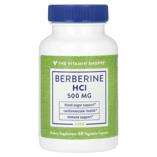 The Vitamin Shoppe, Berberine HCl, 500 mg, 60 Vegetable Capsules - Image 1