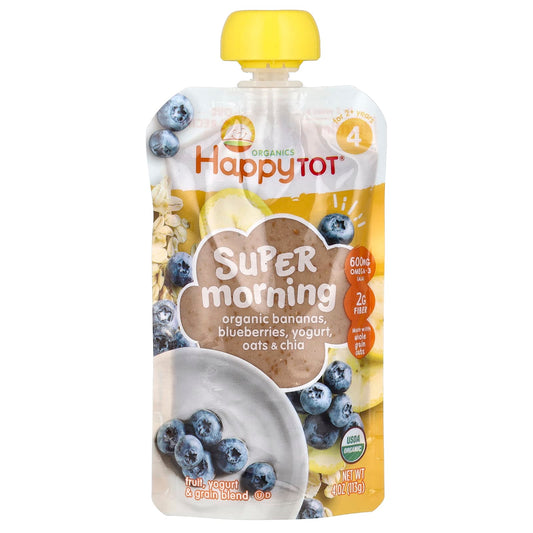 Happy Family Organic Toddler Breakfast Pouches, 2+ Years, USDA Organic - Image 1