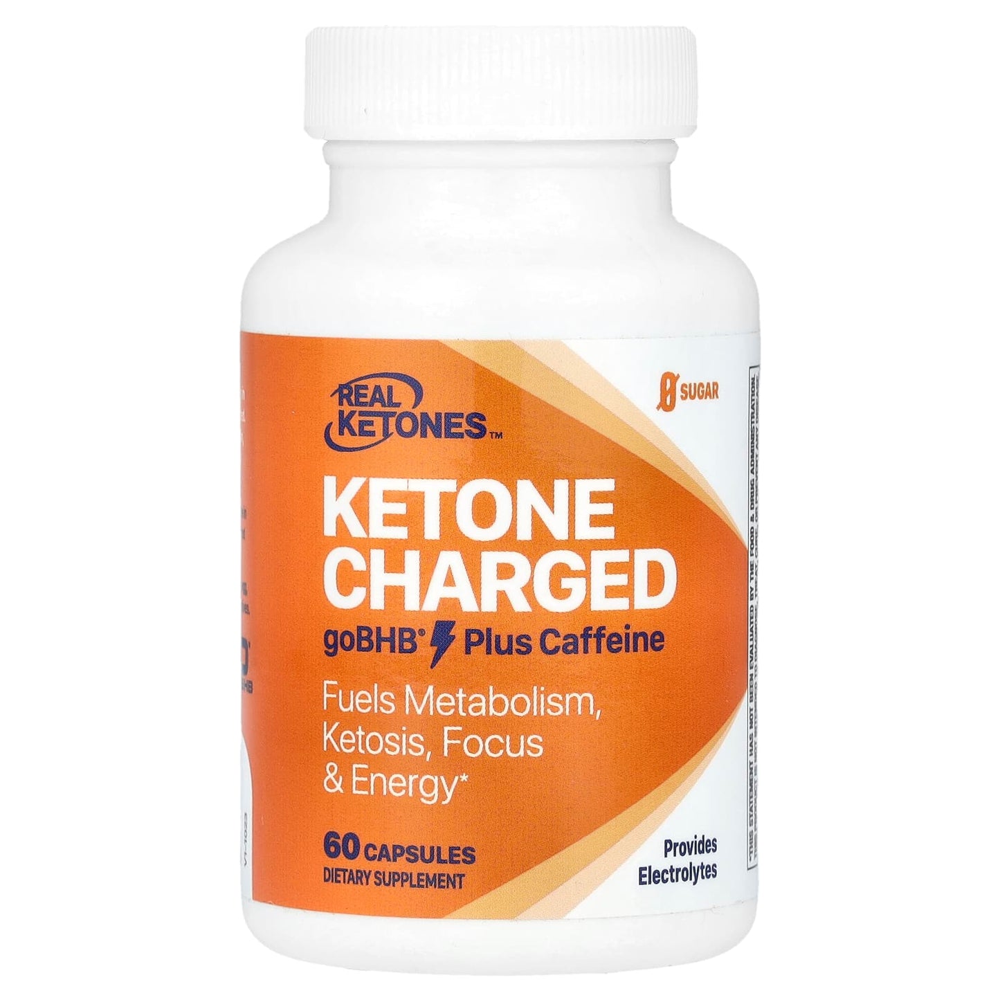 Real Ketones, Ketone Charged, goBHB Plus Caffeine, 60 Capsules - Image 1