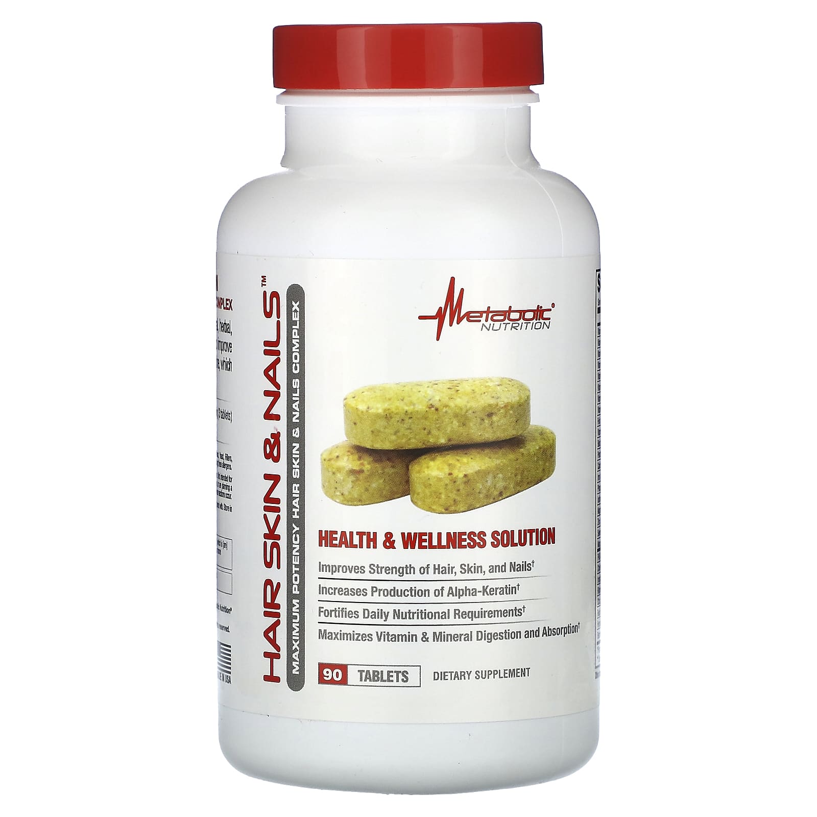 Metabolic Nutrition, Hair Skin & Nails, 90 Tablets - Image 1