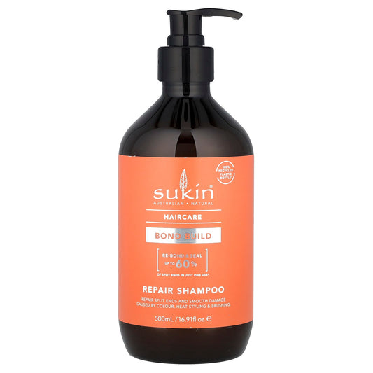 Sukin, Haircare, Bond Build, Repair Shampoo, 16.91 fl oz (500 ml) - Image 1