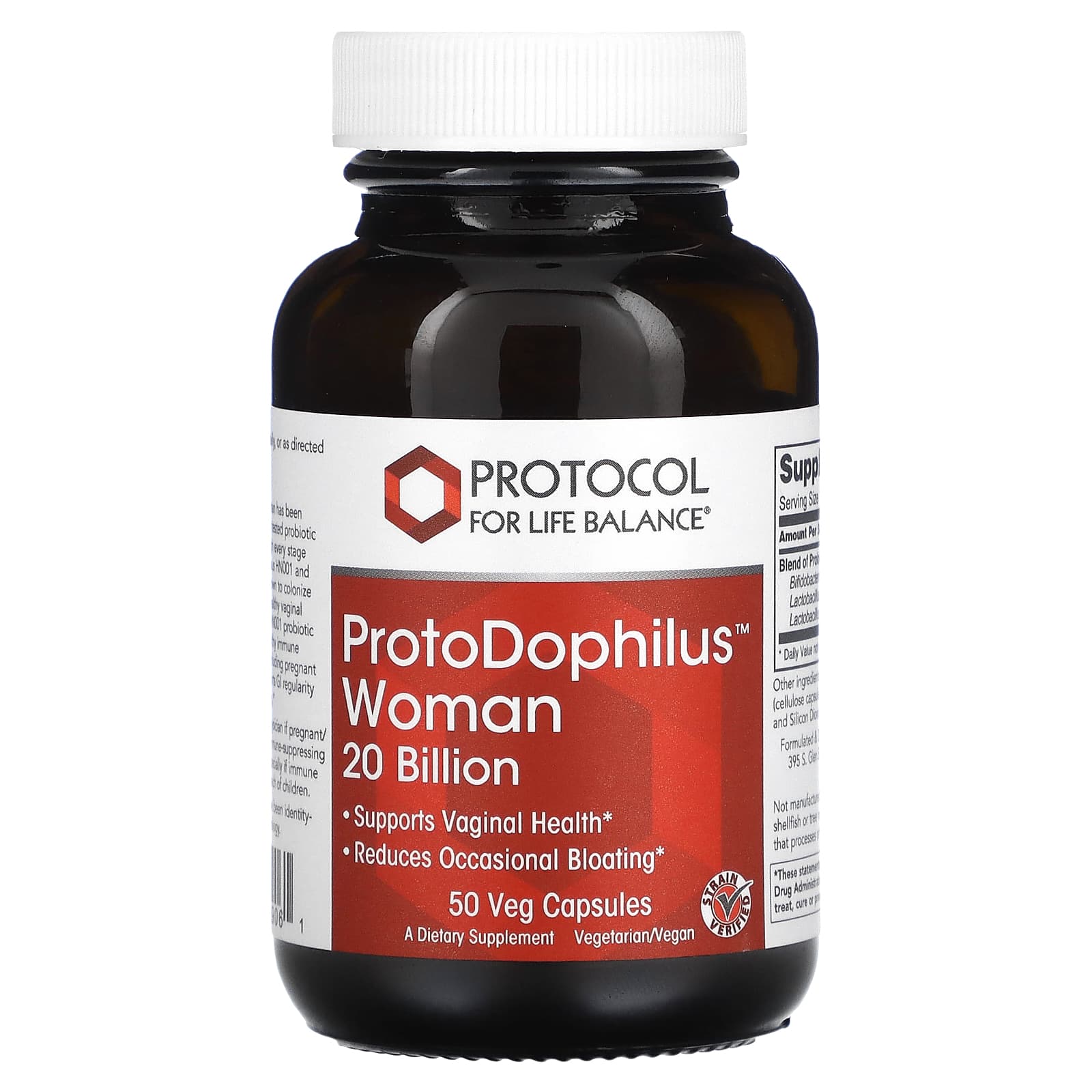 Protocol for Life Balance, ProtoDophilus Woman, 20 Billion, 50 Veg Capsules - Image 1