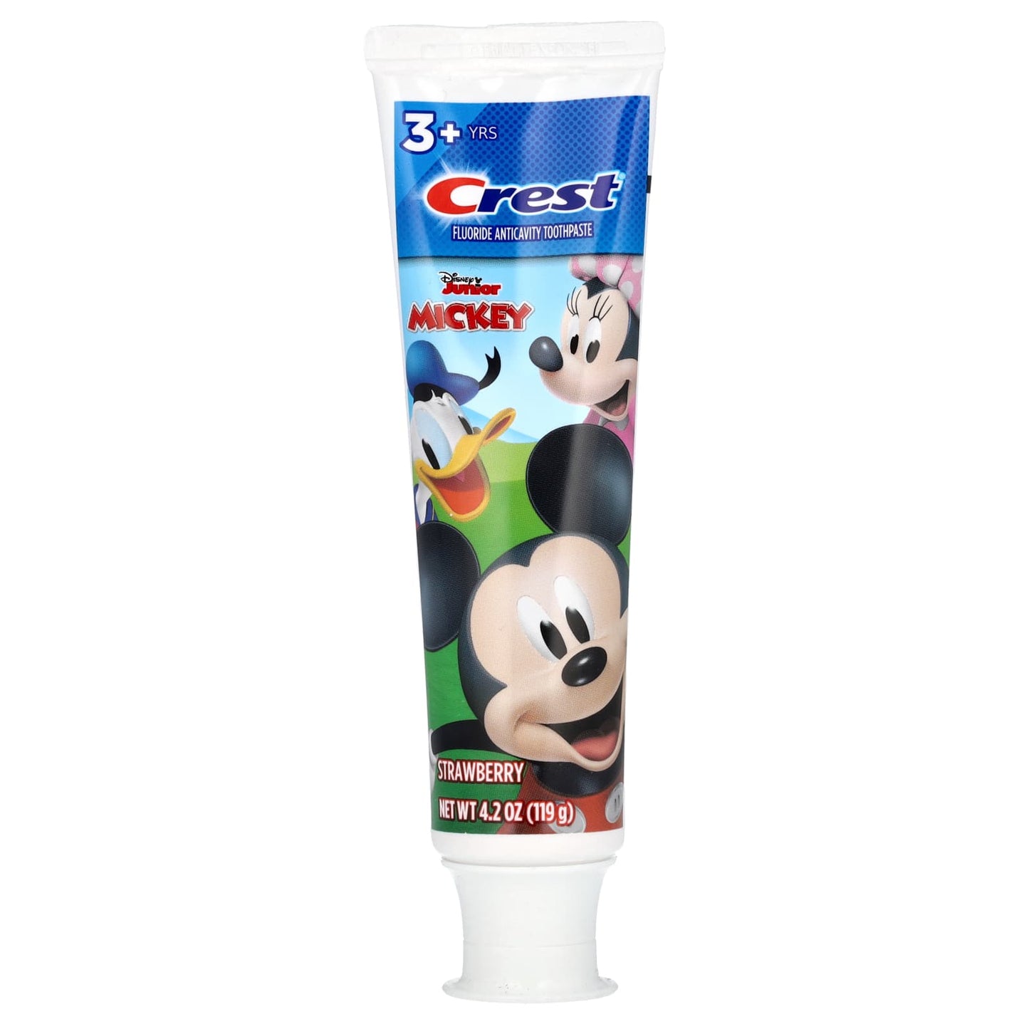 Crest Disney Junior Mickey Anticavity Toothpaste for Kids 3+ Years, Strawberry, 4.2 oz - Image 1