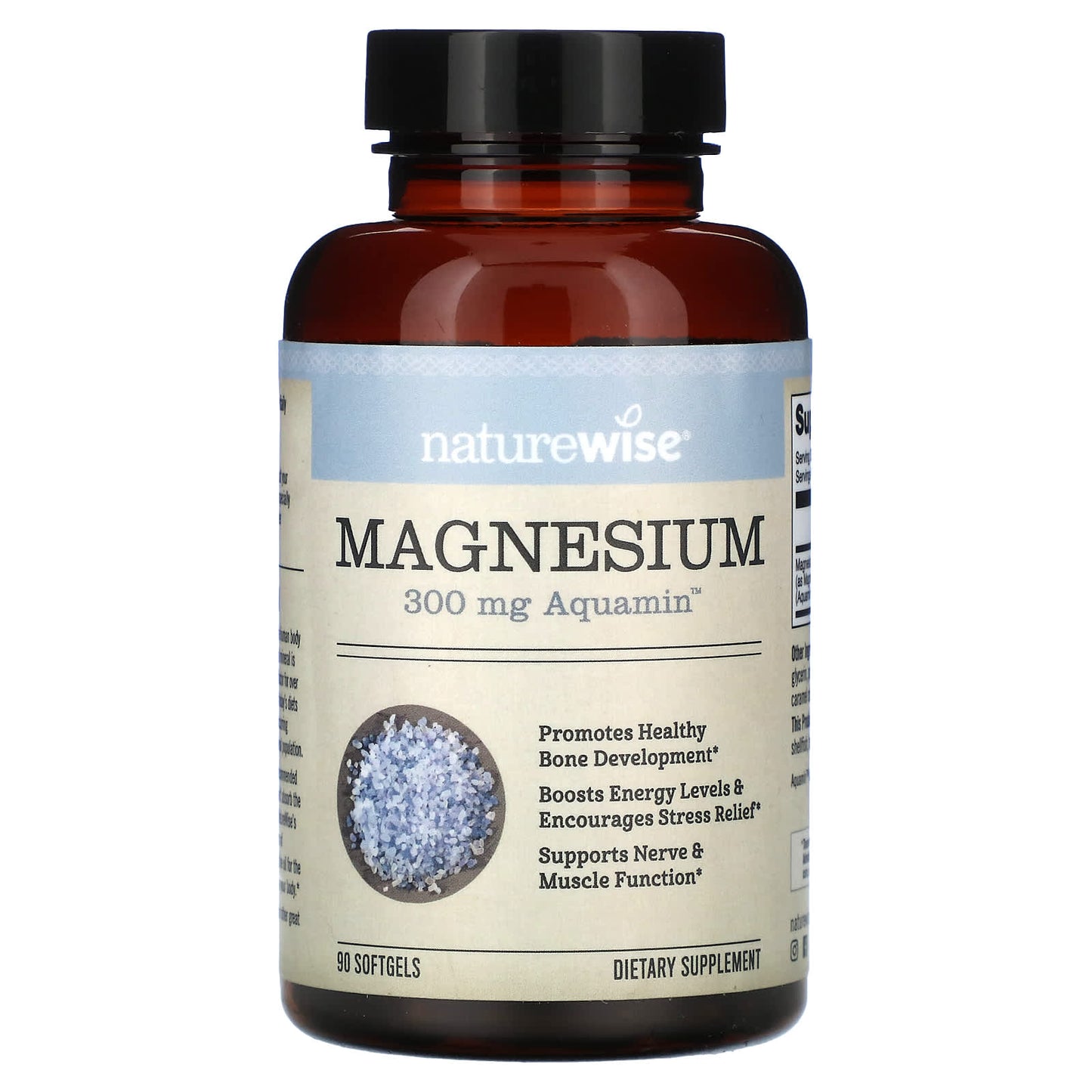 NatureWise, Magnesium, 90 Softgels (100 mg per Softgel) - Image 1