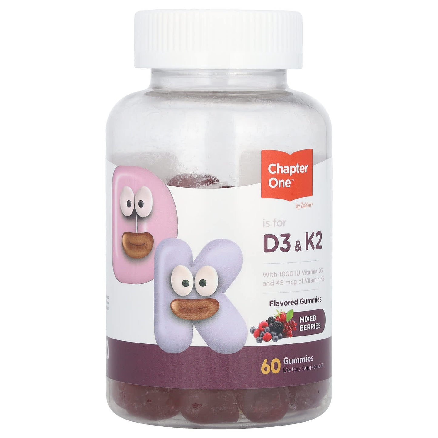 Boost Nutrition with Chapter One 60-Count Mixed Berries D3 & K2 Gummies - Image 1