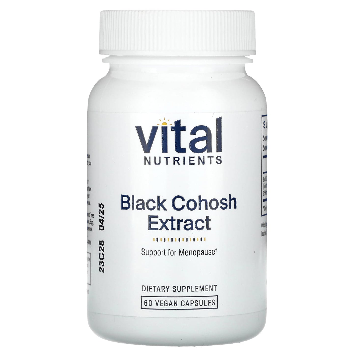 Vital Nutrients, Black Cohosh Extract, 250 mg, 60 Vegan Capsules - Image 1