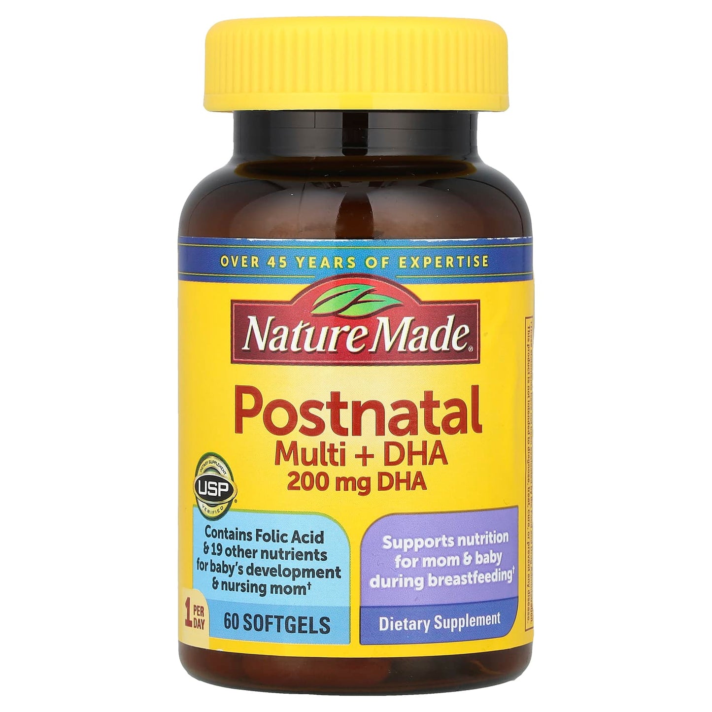 Nature Made, Postnatal Multi + DHA, 60 Softgels - Image 1