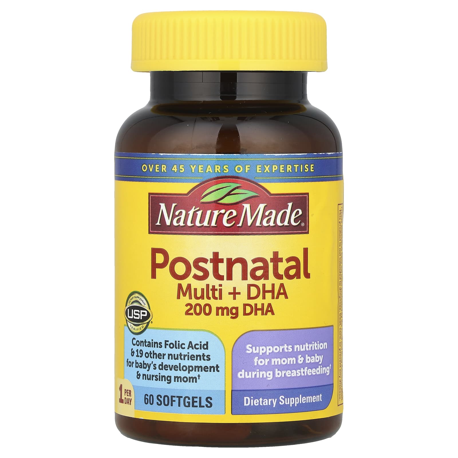 Nature Made, Postnatal Multi + DHA, 60 Softgels - Image 1