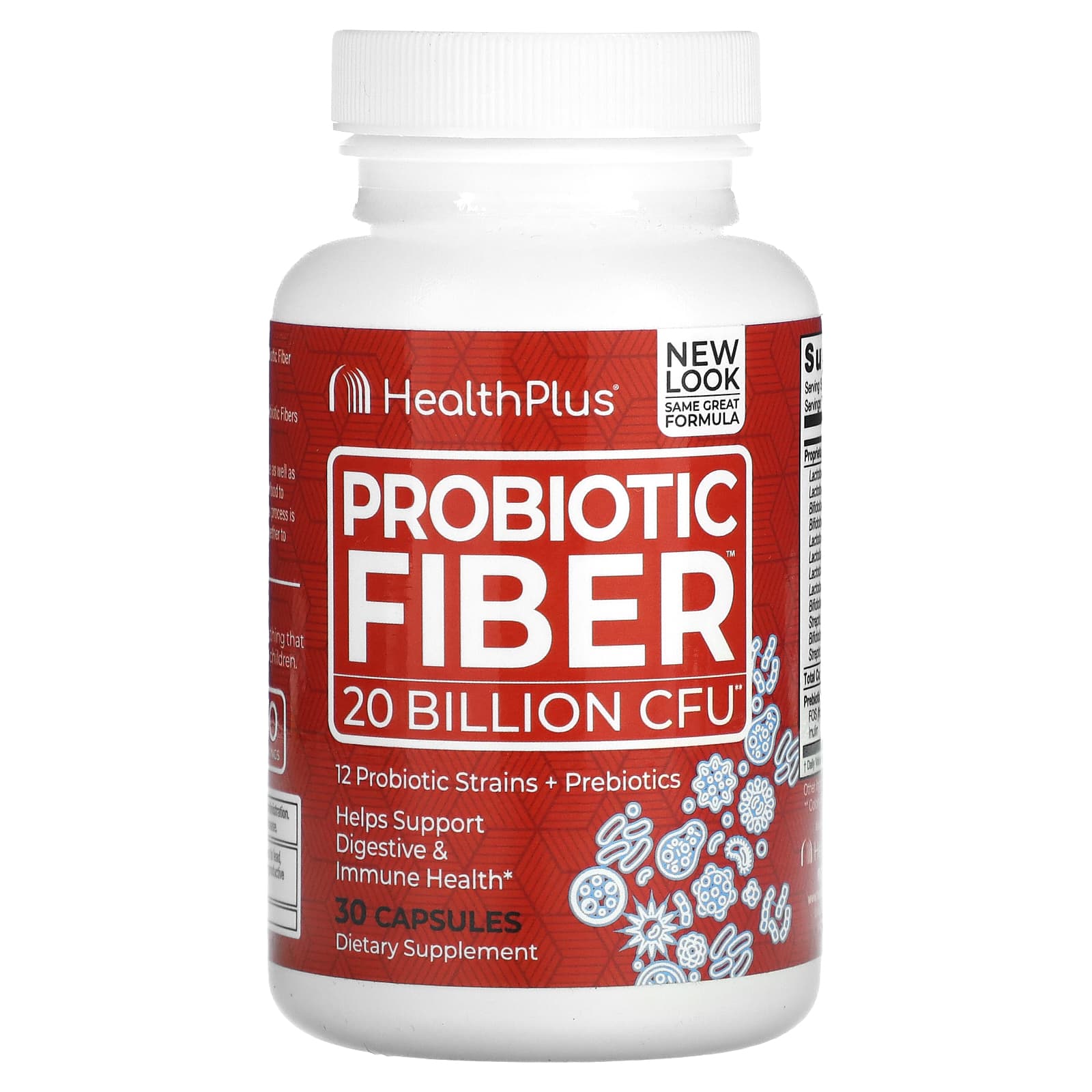 Probiotic Fiber Supplement for Digestive & Immune Health - 20 Billion CFU - Image 1