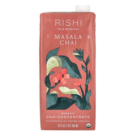 Rishi Tea, Organic Chai Concentrate, Masala Chai, 32 fl oz (946 ml) - Image 1