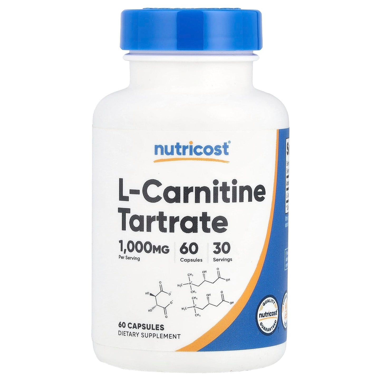 Nutricost, L-Carnitine Tartrate, 60 Capsules (500 mg per Capsule) - Image 1