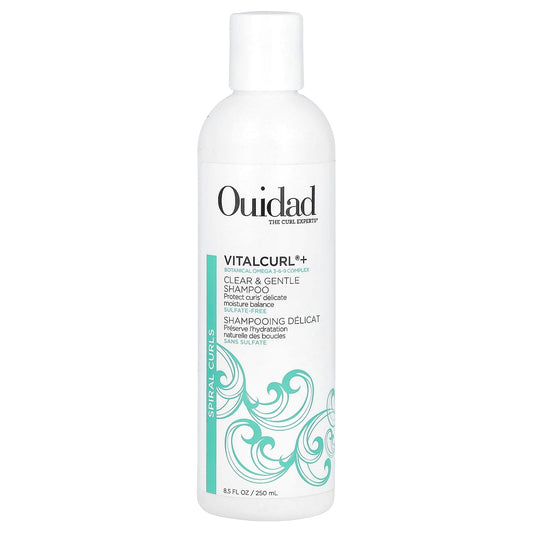 Ouidad, VitalCurl®+, Clear & Gentle Shampoo, Spiral Curls, 8.5 fl oz (250 ml) - Image 1