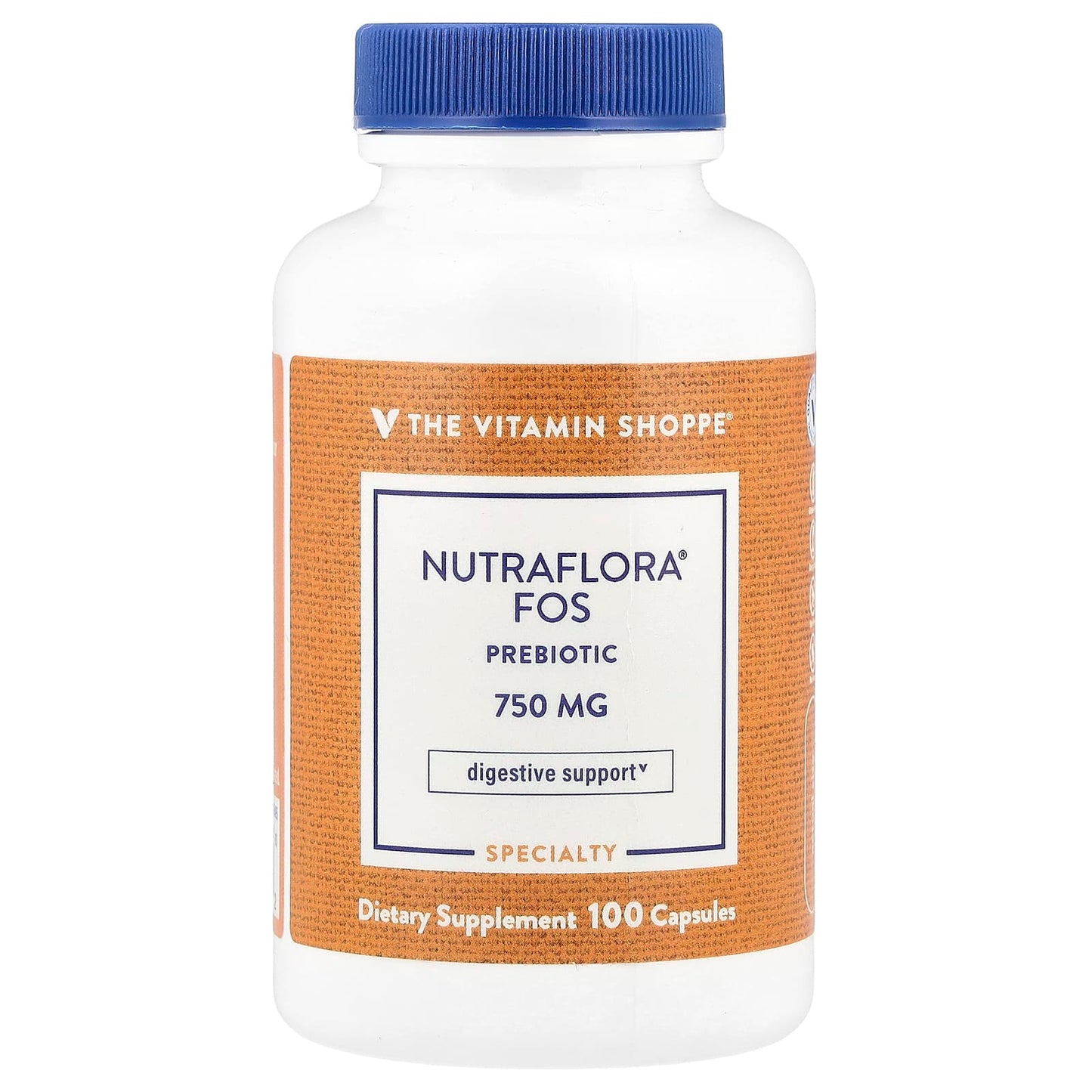 The Vitamin Shoppe, NutraFlora® FOS Probiotic, 750 mg, 100 Capsules - Image 1