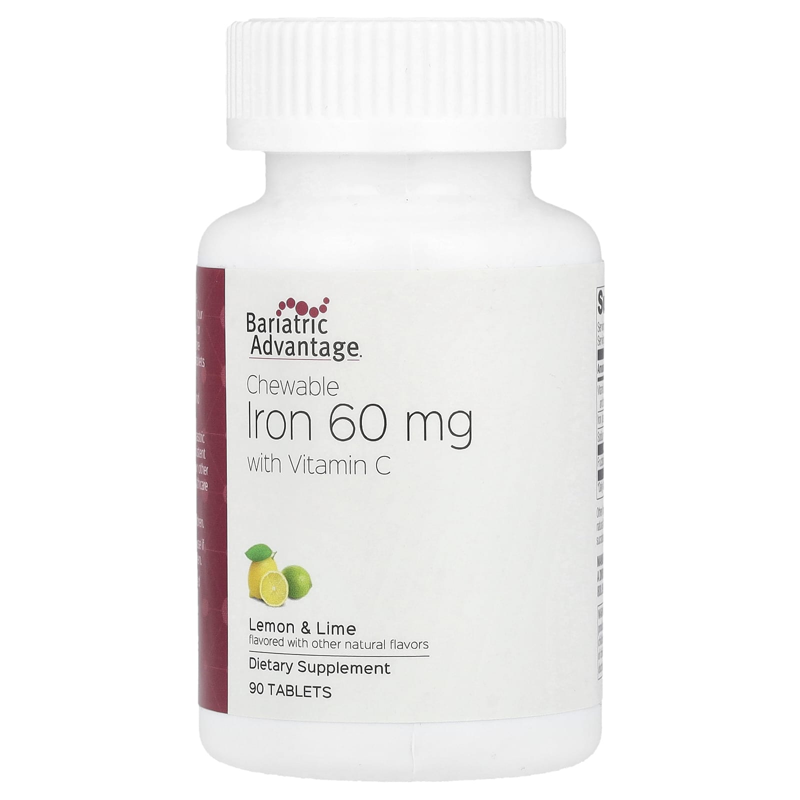 Bariatric Iron Supplement with Vitamin C, Gluten-Free, 90 Tablets - Image 1