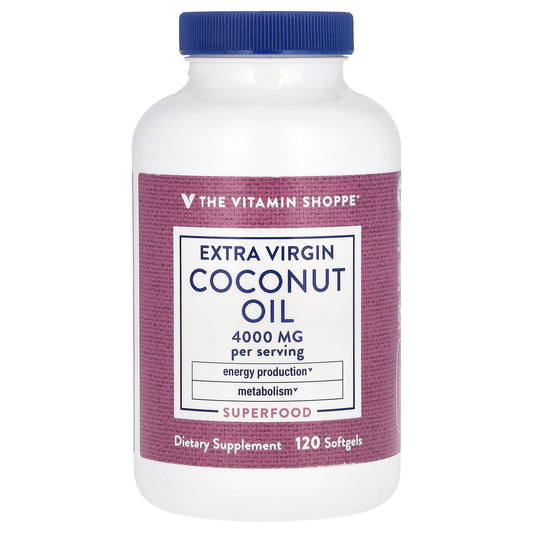 The Vitamin Shoppe, Extra Virgin Coconut Oil, 4,000 mg, 120 Softgels (1,000 mg per Softgel) - Image 1