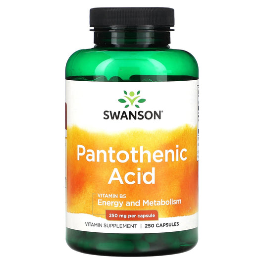 Swanson, Pantothenic Acid with Vitamin B5, 250 mg, 250 Capsules - Image 1